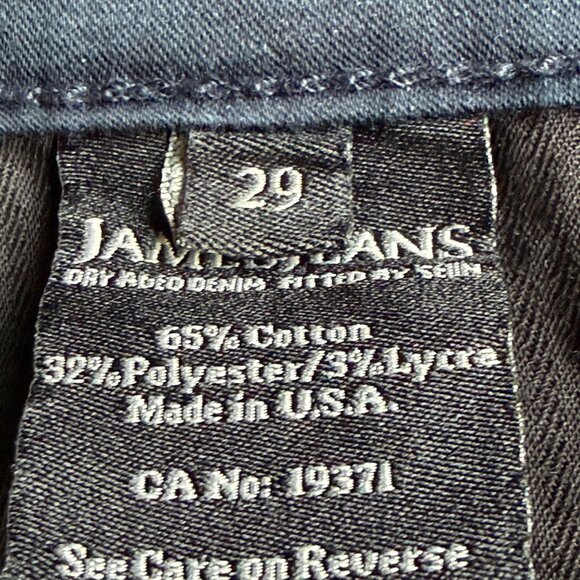 James Jeans Dry Aged Denim “Twiggy” in Black Cat Wash - Picture 7 of 10